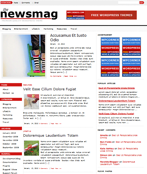 TheNewsMag - Wordpress template