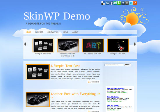 sky sky1 101 free premium wordpress themes