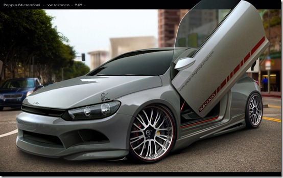 This is another collection of tuned cars in photoshop