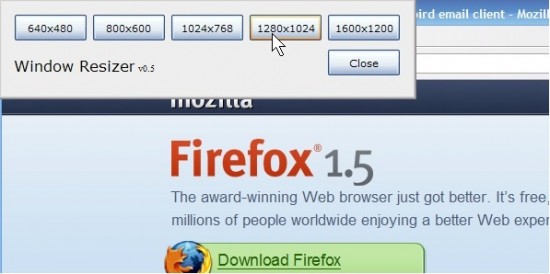 windowresizer 550x274 15 Mozilla Firefox Addons That Every Web 
Designer Should Have