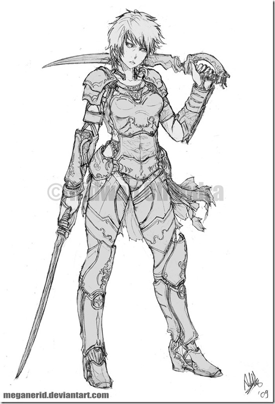 Female Warrior Ayana by MeganeRid thumb Very Creative Warrior Drawing And Art Works
