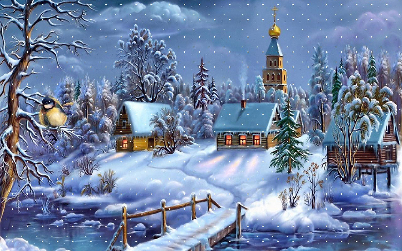 desktop christmas wallpaper on Christmas Town Wallpaper 550x343 33 Very Creative Christmas Wallpapers