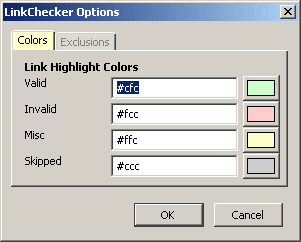 linkchecker-options-colors