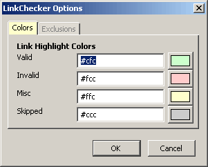 linkchecker-options-colors linkchecker-options-colors