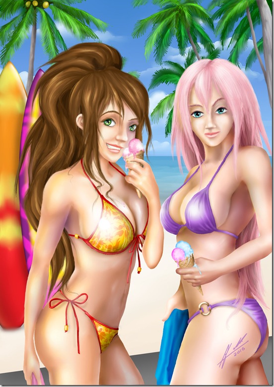 AT_girls_on_the_beach_by_BSylphir