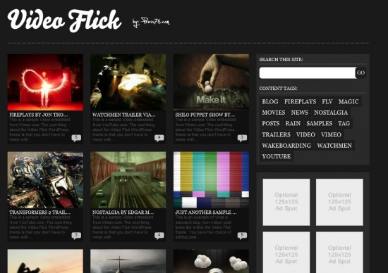 Video Flickr theme