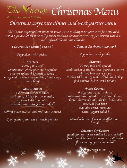 Christmas Menu Brochures